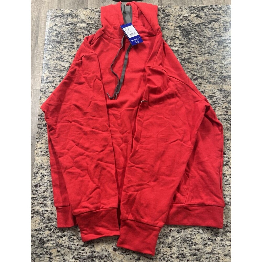 NWT Mizuno Mens Graphic Hoodie Jumper Large RED Cotton NEW